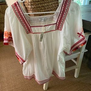 Madewell - Embroidered top - Small